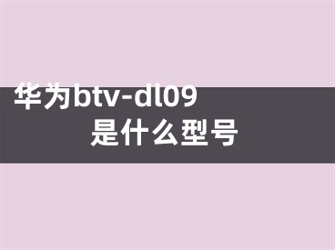 華為btv-dl09是什么型號