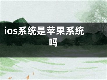 ios系統(tǒng)是蘋果系統(tǒng)嗎