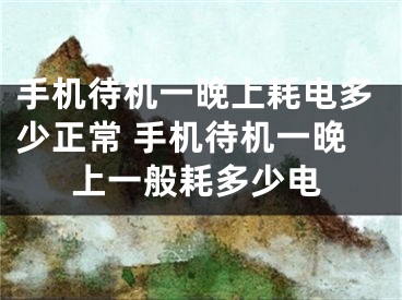 手機(jī)待機(jī)一晚上耗電多少正常 手機(jī)待機(jī)一晚上一般耗多少電