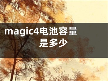 magic4電池容量是多少