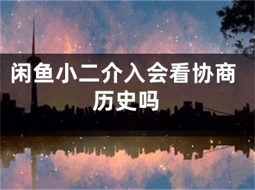 閑魚小二介入會看協(xié)商歷史嗎