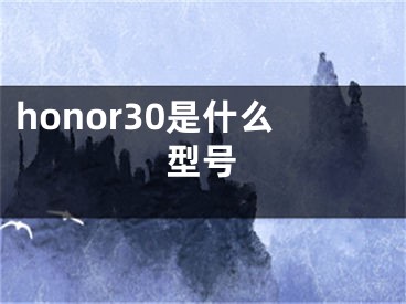 honor30是什么型號(hào)