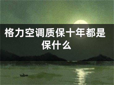 格力空調(diào)質(zhì)保十年都是保什么