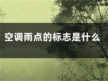 空調(diào)雨點(diǎn)的標(biāo)志是什么