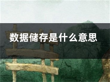 數(shù)據(jù)儲存是什么意思