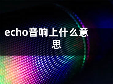 echo音響上什么意思