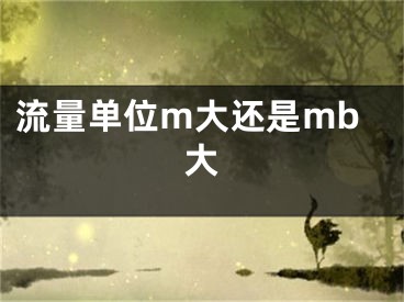 流量單位m大還是mb大