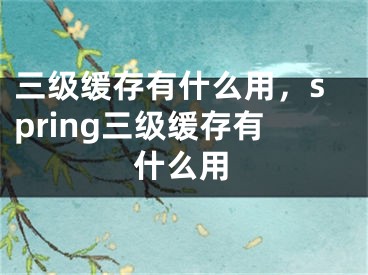 三級緩存有什么用，spring三級緩存有什么用