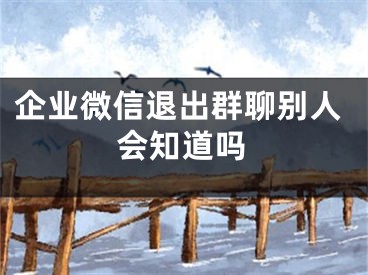 企業(yè)微信退出群聊別人會知道嗎