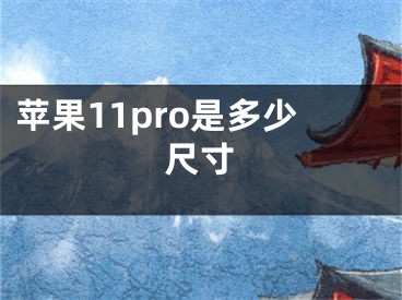 蘋果11pro是多少尺寸