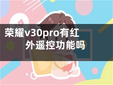 榮耀v30pro有紅外遙控功能嗎