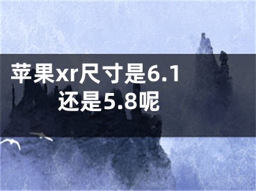 蘋果xr尺寸是6.1還是5.8呢