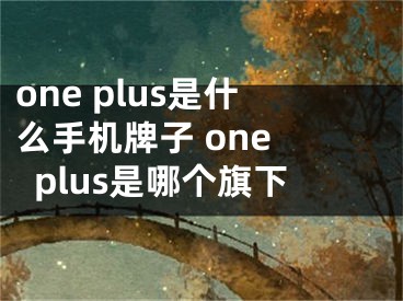 one plus是什么手機(jī)牌子 one plus是哪個旗下