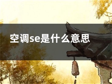 空調(diào)se是什么意思