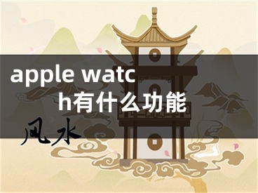 apple watch有什么功能