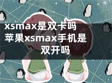 xsmax是雙卡嗎 蘋果xsmax手機(jī)是雙開嗎