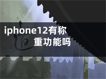 iphone12有稱重功能嗎