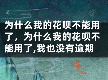 為什么我的花唄不能用了，為什么我的花唄不能用了,我也沒有逾期