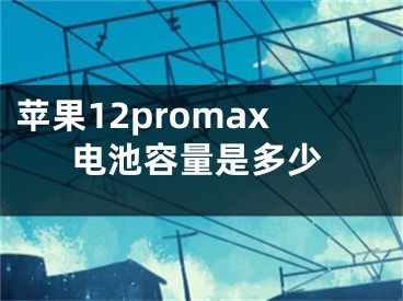 蘋果12promax電池容量是多少