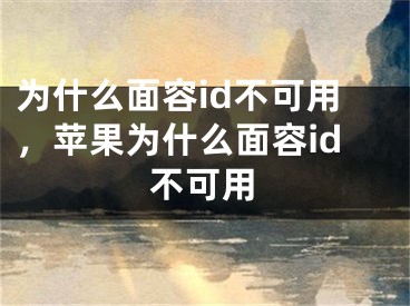 為什么面容id不可用，蘋果為什么面容id不可用