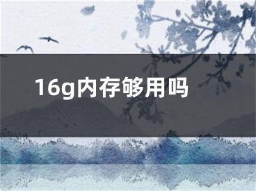 16g內存夠用嗎