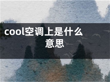 cool空調(diào)上是什么意思