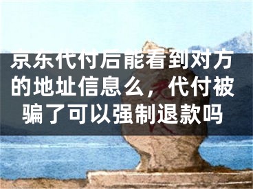 京東代付后能看到對(duì)方的地址信息么，代付被騙了可以強(qiáng)制退款嗎