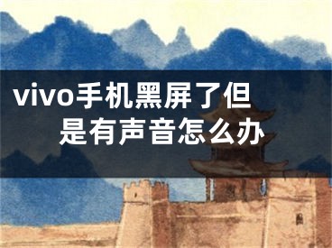 vivo手機(jī)黑屏了但是有聲音怎么辦