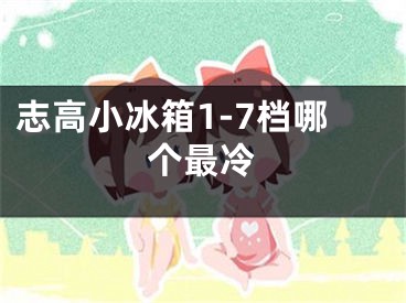 志高小冰箱1-7檔哪個最冷