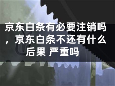 京東白條有必要注銷嗎，京東白條不還有什么后果 嚴重嗎