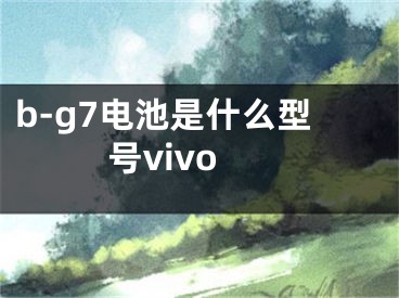 b-g7電池是什么型號(hào)vivo