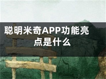 聰明米奇APP功能亮點是什么