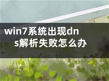 win7系統(tǒng)出現(xiàn)dns解析失敗怎么辦