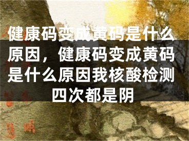 健康碼變成黃碼是什么原因，健康碼變成黃碼是什么原因我核酸檢測(cè)四次都是陰