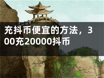 充抖幣便宜的方法，300充20000抖幣