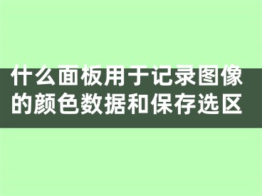 什么面板用于記錄圖像的顏色數(shù)據(jù)和保存選區(qū)