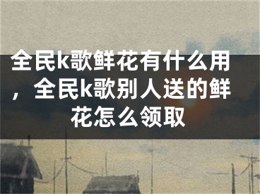 全民k歌鮮花有什么用，全民k歌別人送的鮮花怎么領(lǐng)取