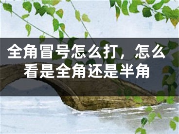 全角冒號怎么打，怎么看是全角還是半角