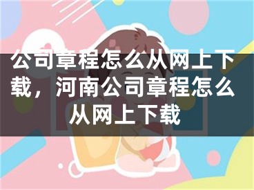 公司章程怎么從網(wǎng)上下載，河南公司章程怎么從網(wǎng)上下載