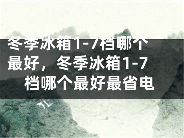 冬季冰箱1-7檔哪個最好，冬季冰箱1-7檔哪個最好最省電