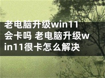 老電腦升級(jí)win11會(huì)卡嗎 老電腦升級(jí)win11很卡怎么解決