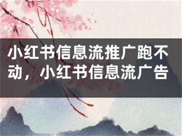 小紅書信息流推廣跑不動，小紅書信息流廣告