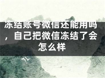 凍結(jié)賬號微信還能用嗎，自己把微信凍結(jié)了會怎么樣