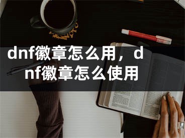 dnf徽章怎么用，dnf徽章怎么使用