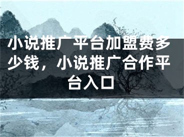 小說推廣平臺(tái)加盟費(fèi)多少錢，小說推廣合作平臺(tái)入口