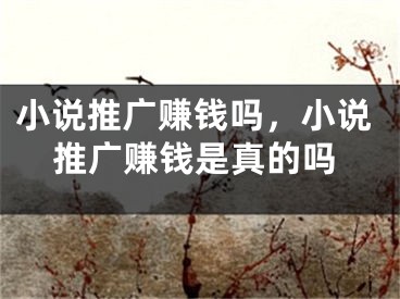 小說推廣賺錢嗎，小說推廣賺錢是真的嗎