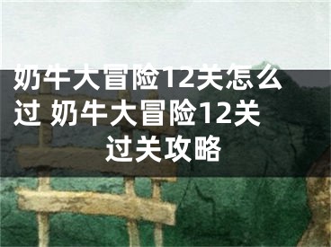 奶牛大冒險(xiǎn)12關(guān)怎么過 奶牛大冒險(xiǎn)12關(guān)過關(guān)攻略