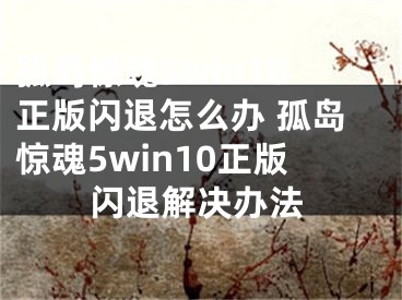 孤島驚魂5win10正版閃退怎么辦 孤島驚魂5win10正版閃退解決辦法