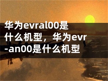 華為evral00是什么機(jī)型，華為evr-an00是什么機(jī)型