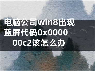 電腦公司win8出現(xiàn)藍(lán)屏代碼0x000000c2該怎么辦